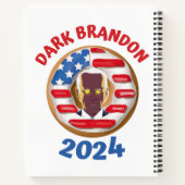 Carnet T-shirt de marque noire joe Biden 2024 mème (Dos)