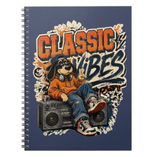 Carnet T-Shirt de musique rétro Classic Vibes pour les am