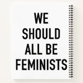 Carnet T-shirt féministe - Nous devrions tous être fémini (Dos)