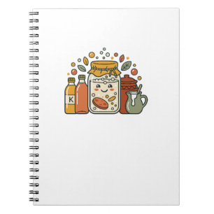 Carnet T-shirt Foodie Jar de Biscuits de Dessin Animé Mig