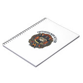 Carnet T-shirt graphique chat héros pompier - Feu (Côté gauche)