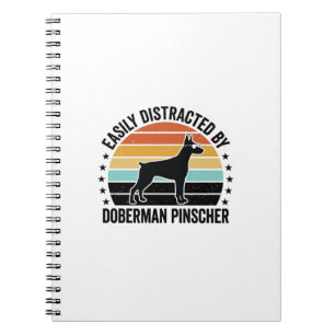 Carnet T-shirt graphique vintage Doberman Pinscher couche