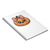 Carnet t-shirt kawaii citrouille surdimensionné (Côté Droit)