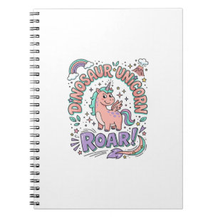 Carnet T-Shirt Licorne Dinosaure Licorne Rugissement Styl