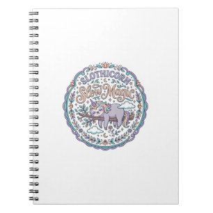 Carnet T-Shirt Licorne Slothicorn Magie Lente Fantaisiste
