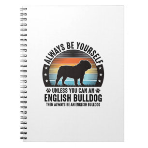 Carnet T-shirt pour amateur de chien Bouledogue anglais V