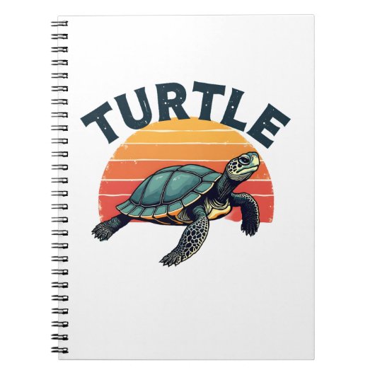 Carnet T-Shirt Tortue Rétro (Devant)