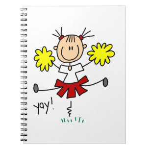 Carnet T-shirts et cadeaux de cheerleader rouge et jaune