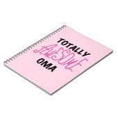 Carnet T-shirts et cadeaux Oma Pink absolument géniaux (Côté gauche)