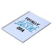 Carnet T-shirts et cadeaux Opa bleu absolument géniaux (Côté gauche)