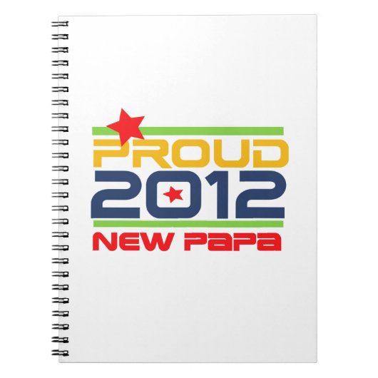 Carnet T-shirts et cadeaux Proud New Papa 2012 (Devant)