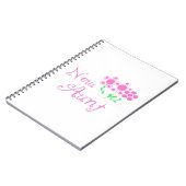 Carnet T-shirts et cadeaux Tante Fleurs Roses (Côté gauche)