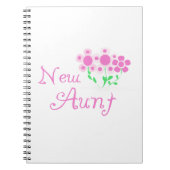 Carnet T-shirts et cadeaux Tante Fleurs Roses (Devant)