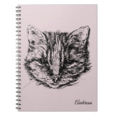Carnet Tabby Cat Drawing (Devant)