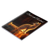 Carnet Tabby chat éclairage chaud animal aura brillant (Côté gauche)