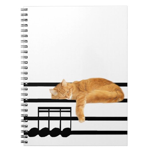 Carnet Tabby de musique kitty cat (Devant)