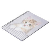 Carnet Tabby Orange Kitten Peinture - Art Chat original (Côté gauche)
