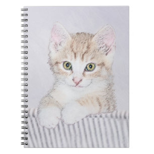 Carnet Tabby Orange Kitten Peinture - Art Chat original