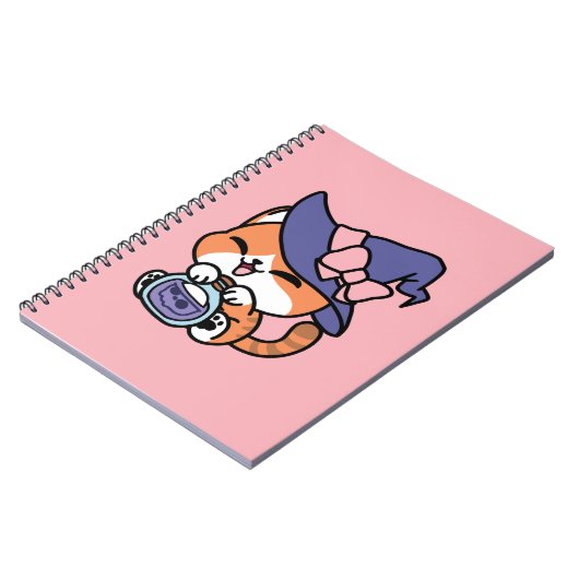 Carnet Tabby Witch Brew – Cute Halloween Cat Design (Côté gauche)