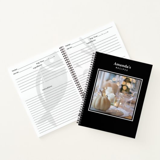 Carnet Table classique avec cadre de place soigné Recette (Intérieur)