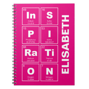 Carnet Table des éléments périodique chimique :