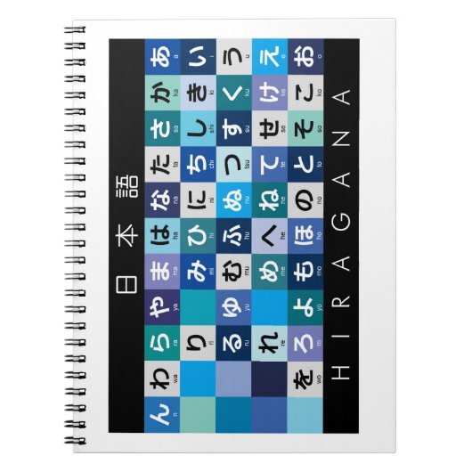 Carnet Table japonaise de Hiragana (Devant)