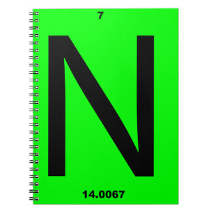 Carnet Table périodique de la lettre N