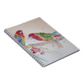 Carnet Tableau à l'aquarelle perroquet Rosella rouge (Côté Droit)