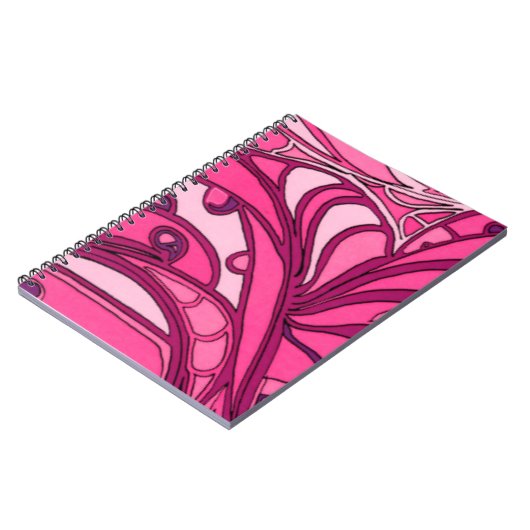 Carnet Tableau Abstrait à panneau rose (Côté gauche)