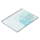 Carnet Tableau abstrait bleu et blanc (Côté gauche)