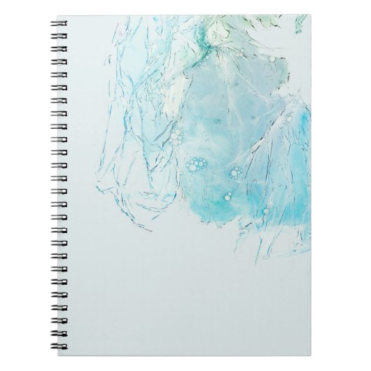 Carnet Tableau abstrait bleu et blanc (Devant)