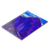 Carnet Tableau abstrait bleu et blanc (Côté gauche)