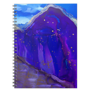 Carnet Tableau abstrait bleu et blanc
