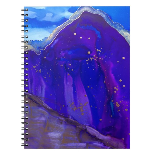 Carnet Tableau abstrait bleu et blanc (Devant)