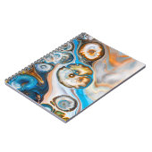 Carnet Tableau abstrait bleu et blanc (Côté gauche)
