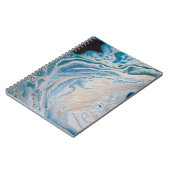 Carnet Tableau abstrait bleu et blanc (Côté gauche)