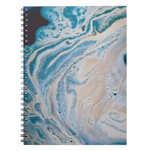 Carnet Tableau abstrait bleu et blanc (Devant)