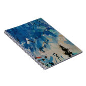 Carnet Tableau abstrait bleu et blanc (Côté Droit)