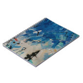 Carnet Tableau abstrait bleu et blanc (Côté gauche)