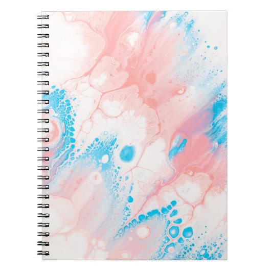 Carnet Tableau abstrait bleu et blanc (Devant)