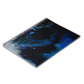 Carnet Tableau abstrait bleu et blanc (Côté gauche)