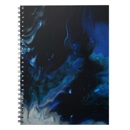 Carnet Tableau abstrait bleu et blanc (Devant)