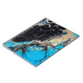 Carnet Tableau abstrait bleu et noir (Côté gauche)