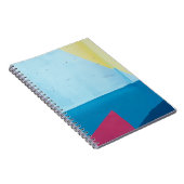 Carnet Tableau abstrait bleu, rouge, rose et jaune (Côté Droit)