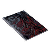 Carnet Tableau abstrait gris et rouge (Côté Droit)