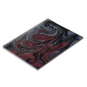Carnet Tableau abstrait gris et rouge (Côté gauche)