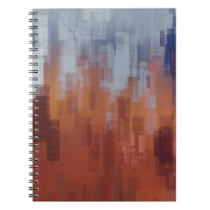 Carnet Tableau Abstrait, mur en béton coloré.