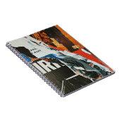 Carnet Tableau abstrait noir blanc et orange (Côté Droit)