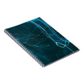 Carnet Tableau abstrait noir et bleu (Côté Droit)
