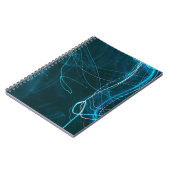 Carnet Tableau abstrait noir et bleu (Côté gauche)
